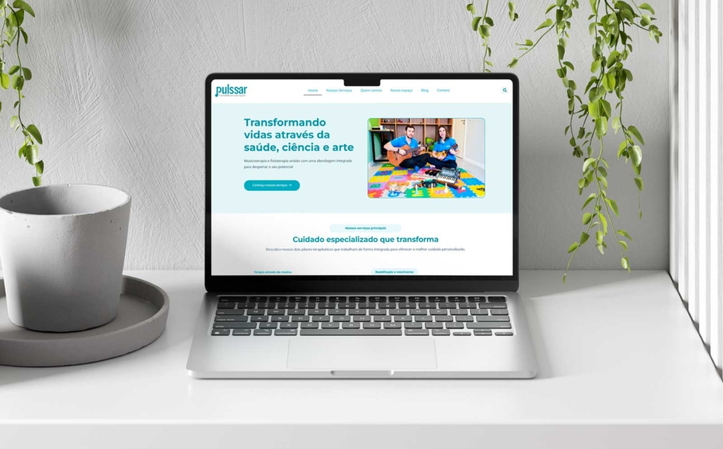 Branding & Presença Digital | Pulssar Fisio & Musicoterapia | Site publicado